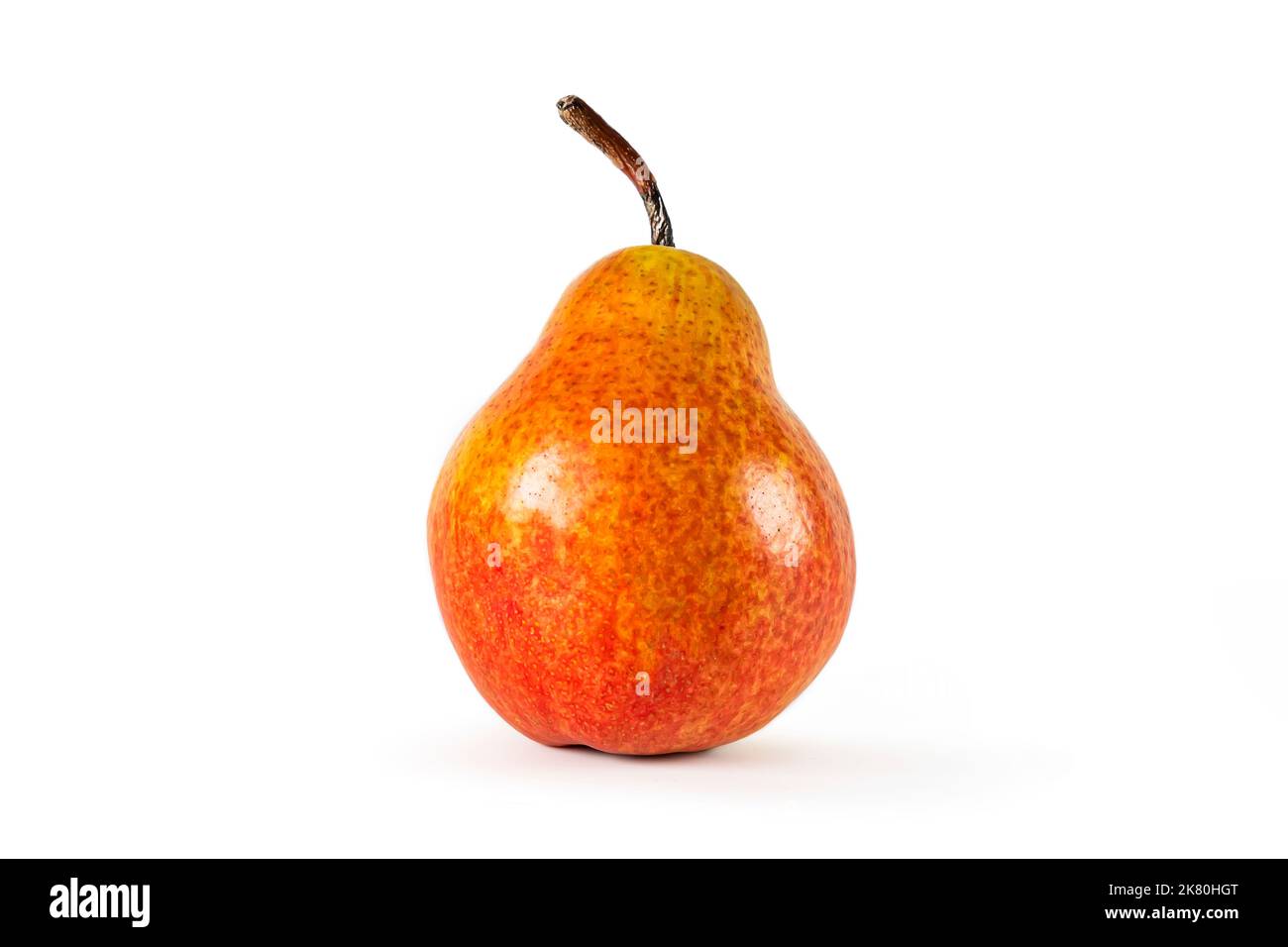 Pear isolated on white background. ripe orange pear Stock Photo