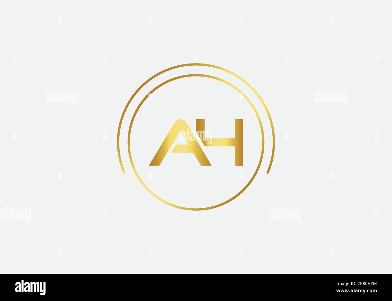 Golden circle brand logo icon and simple flat alphabet symbol 2d logo ...