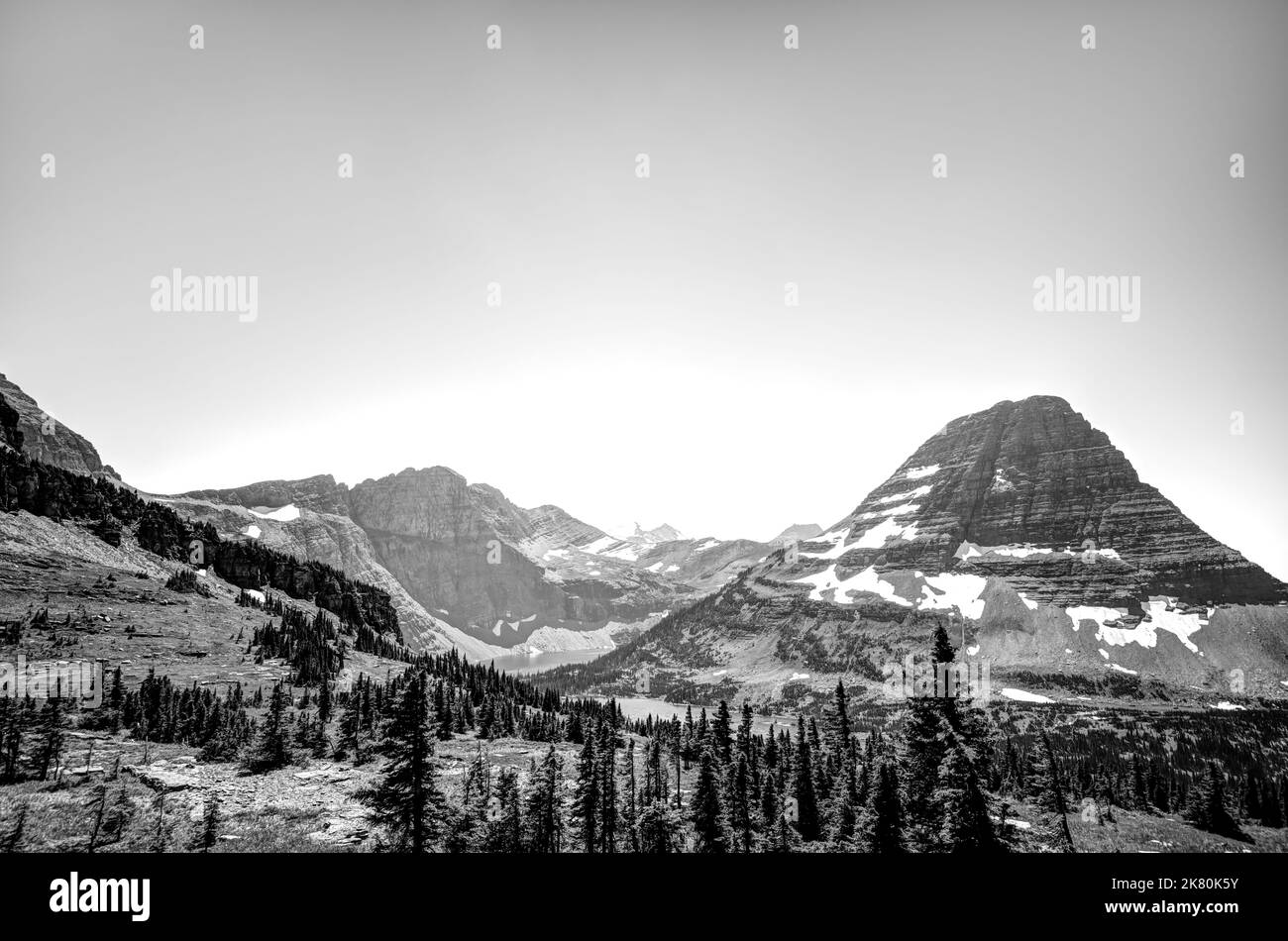 Hidden Lake overview from Logan Pass in Glacier National Park, Montana, USA Stock Photo Alamy