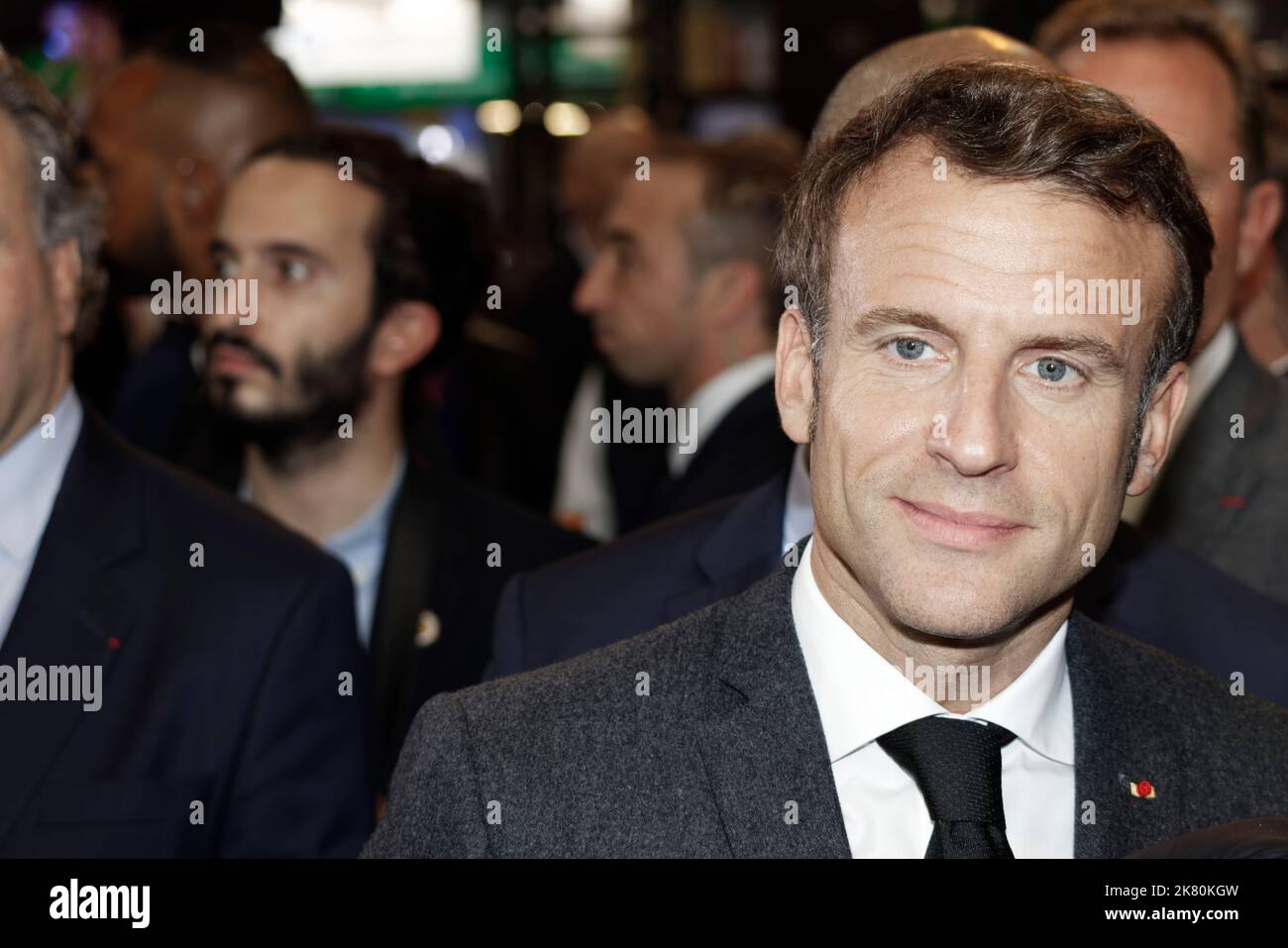 Paris France 17th Oct 2022 French President Emmanuel Macron Attends