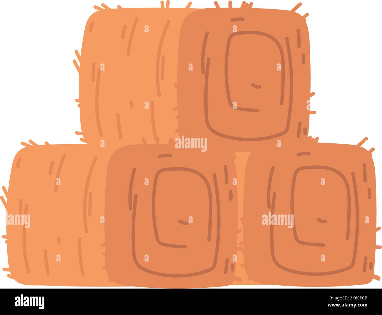 stack of bales hay Stock Vector Image & Art Alamy