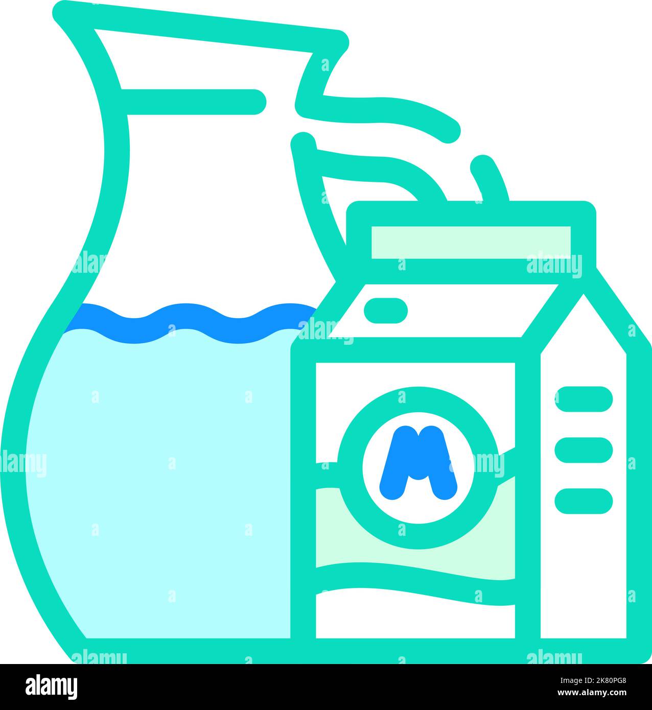 milk milk product color icon vector illustration Stock Vector Image ...
