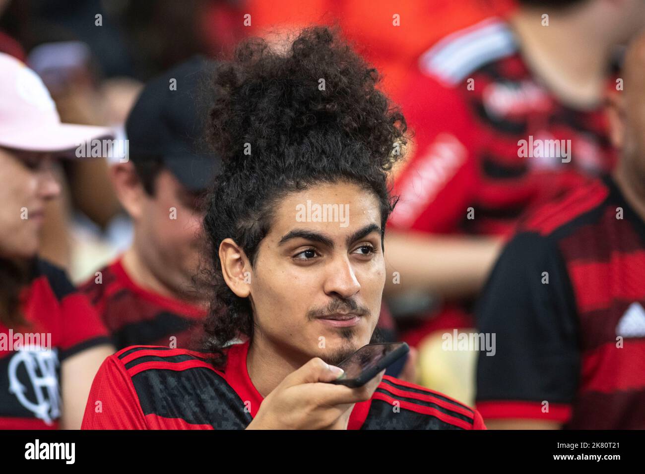 Rio, Brazil - October 19, 2022: Fans in match between Flamengo vs Corinthians by second match of final round of Brazilian Cup in Maracana Stadium Stock Photo