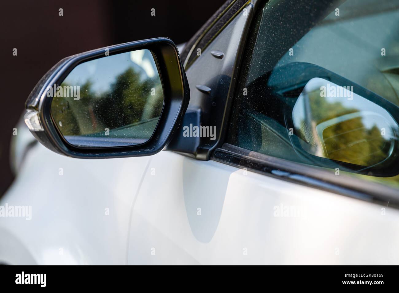 Side Rear View side rear view mirror on a modern car, close-up Stock Photo - Alamy