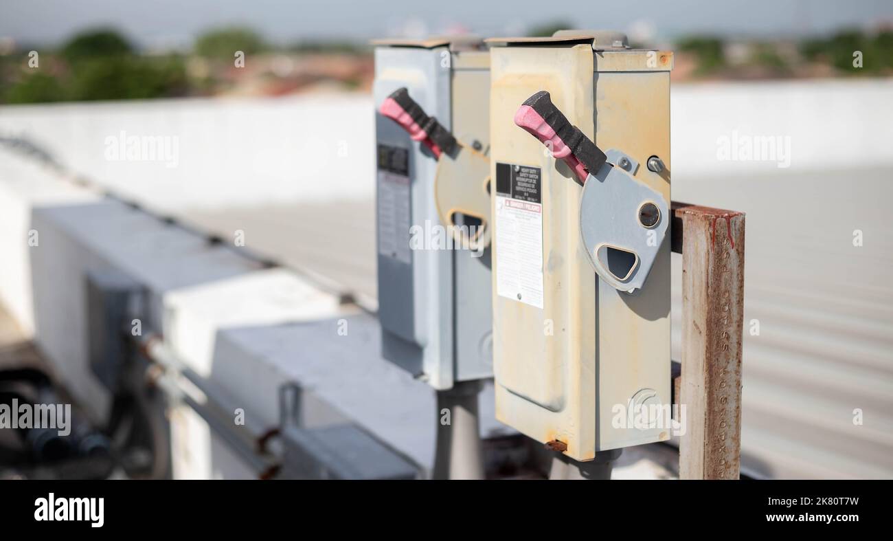 electrical safety switch box on isolate background.main electrical