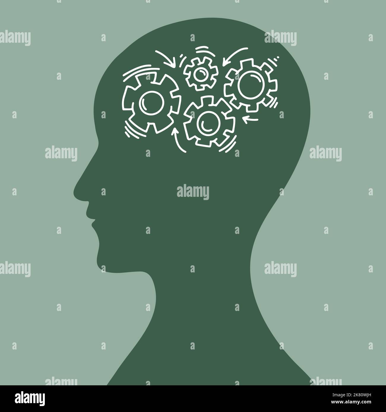 Human brain scribble icon vector Stock Vector Images - Alamy