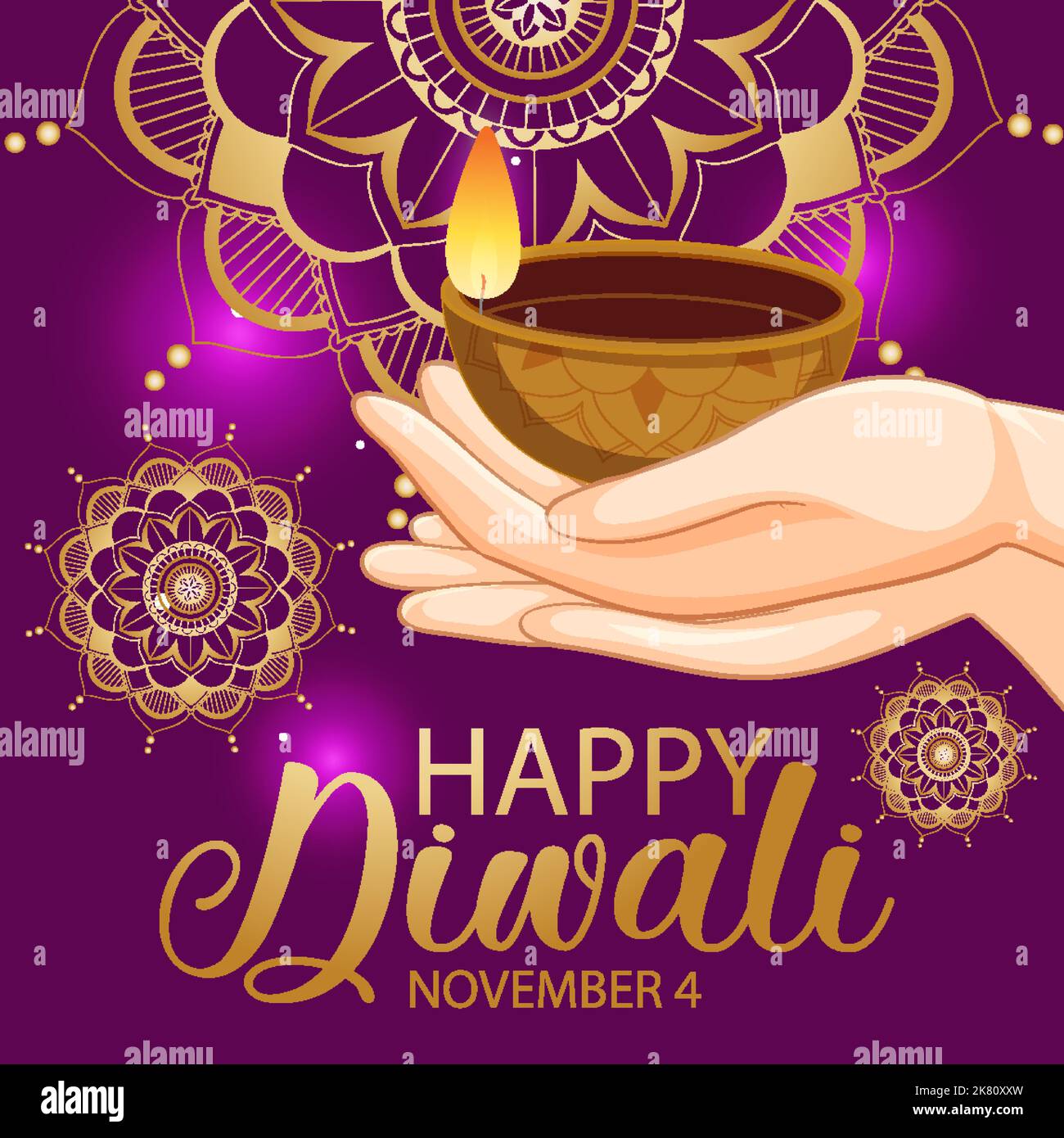 Happy Diwali Festival of Lights illustration Stock Vector Image & Art Alamy