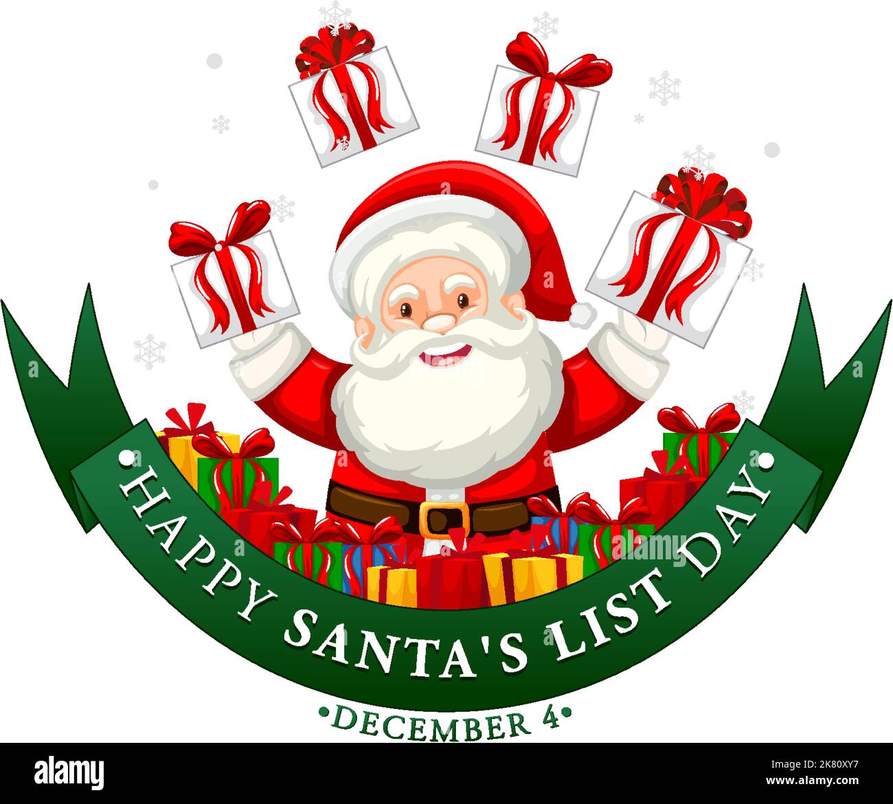 Happy Santa's List Day banner design illustration Stock Vector Image ...