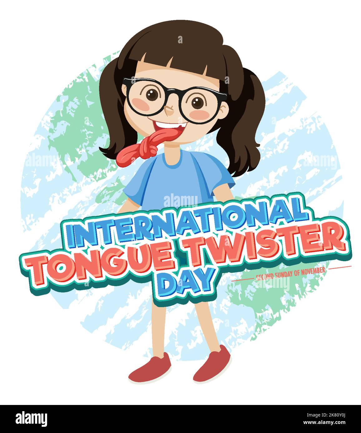 International Tongue Twister Day Banner Design Illustration Stock Vector Image And Art Alamy