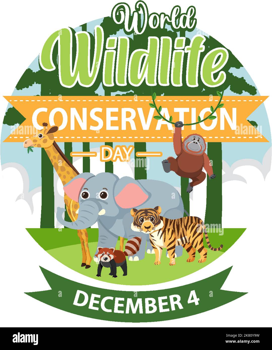 World Wildlife Conservation Day Banner Design illustration Stock Vector ...