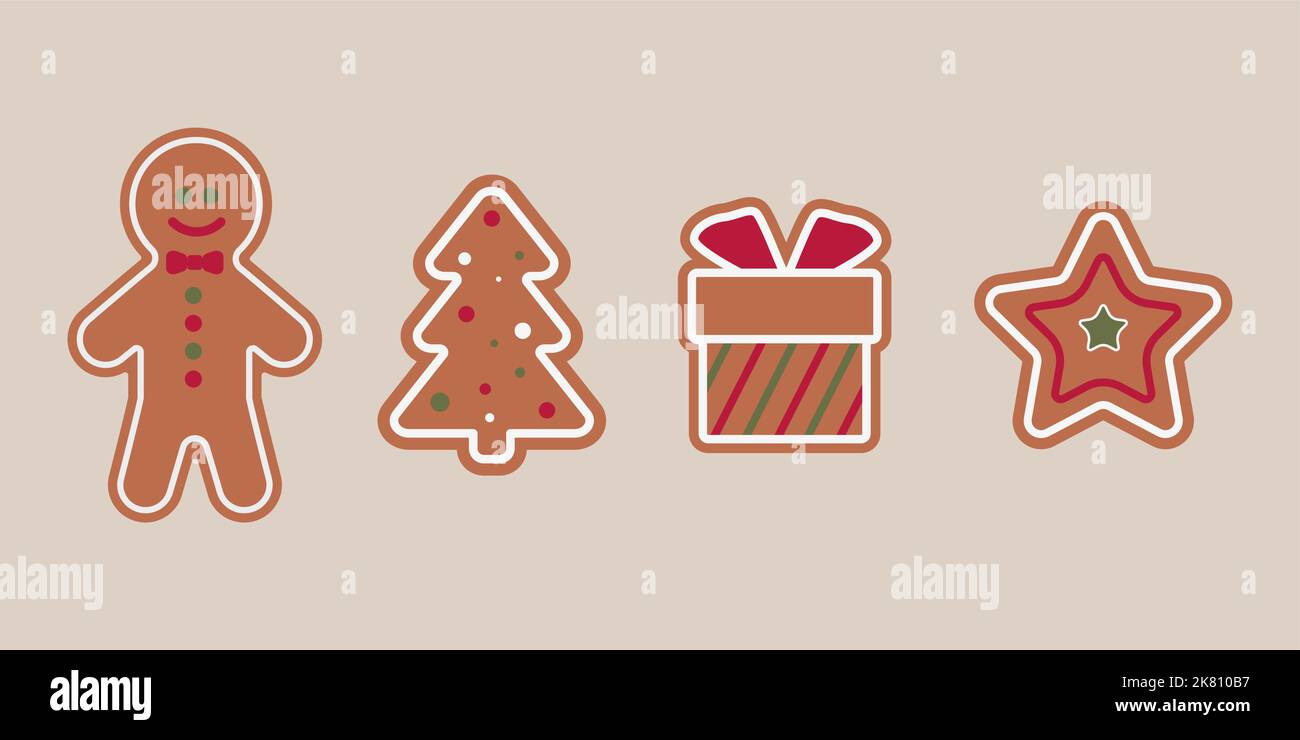 Vintage gingerbread man Stock Vector Images - Alamy