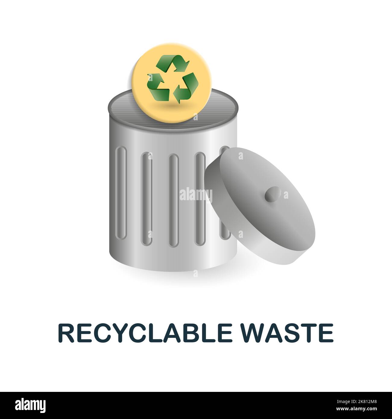 Recyclable Waste icon. 3d illustration from ecology and energy collection. Creative Recyclable
