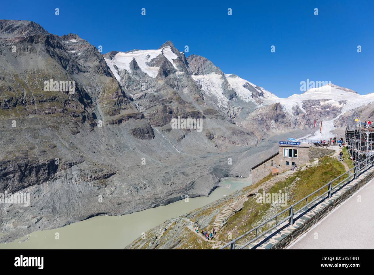 Grossglockner, the highest mountain in Austria. View from Kaiser Franz Josef’s Höhe. Stock Photo