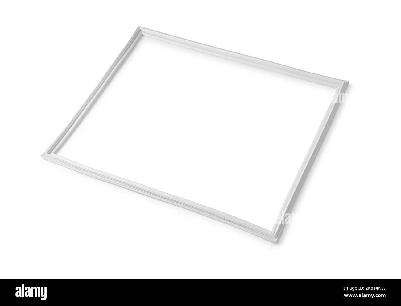 Refrigerator door gasket seal isolated on white Stock Photo