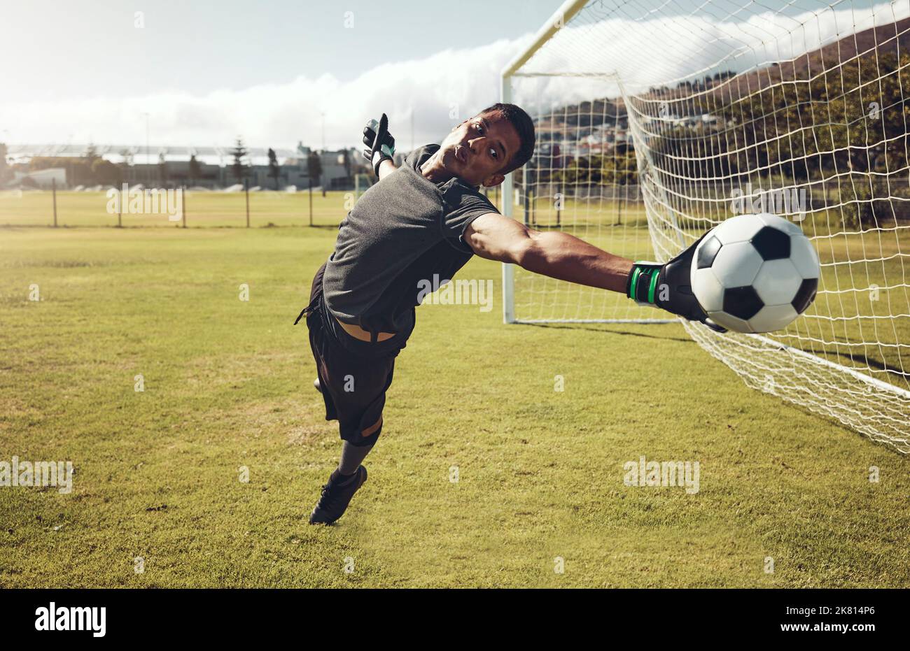 Athlete catching goalkeeper soccer hi-res stock photography and images -  Alamy