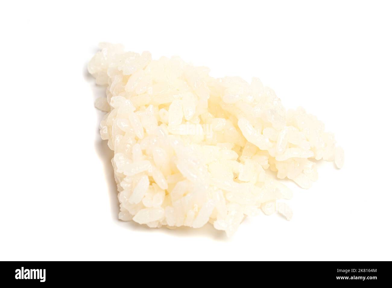boiled rice isolated on white background Stock Photo - Alamy