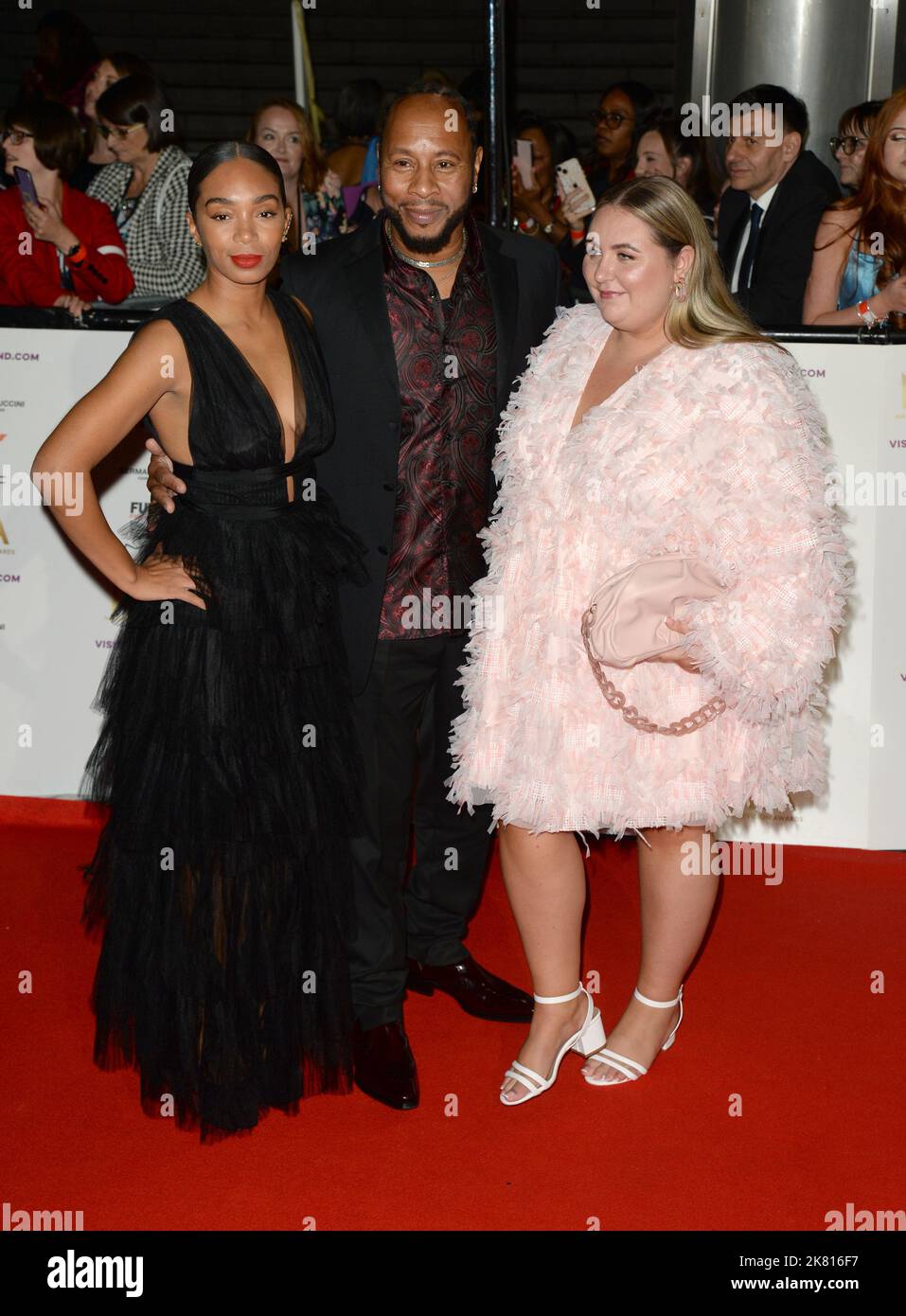 Photo Must Be Credited ©Alpha Press 078237 13/10/2022 Zaraah Abrahams Roger Griffiths and Clair Norris National Television TV NTA Awards 2022 At The OVO Arena Wembley in London Stock Photo