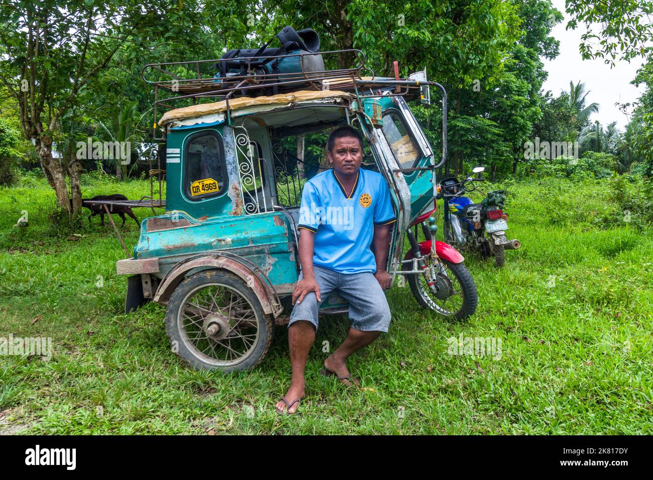 A tricycle driver in Apayao, Philippines Stock Photo
