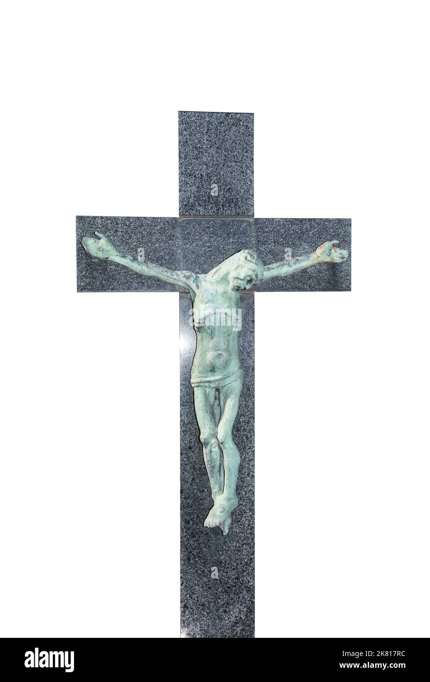 Jesus Christ on the cross sculpture Stock Photo