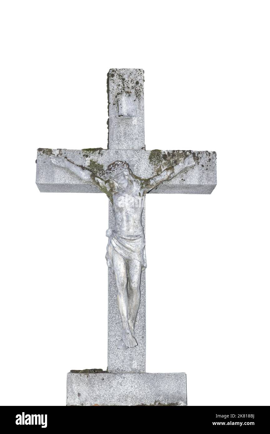 Jesus Christ on the cross sculpture Stock Photo