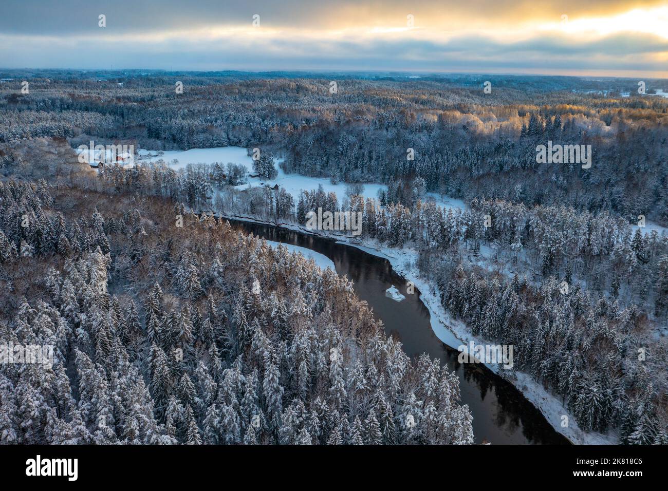 Beautiful snowy forest hi-res stock photography and images - Alamy