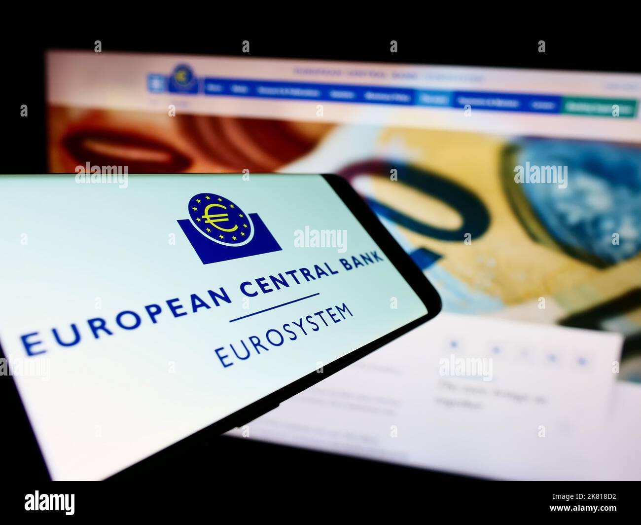 European central bank logo hi-res stock photography and images - Alamy