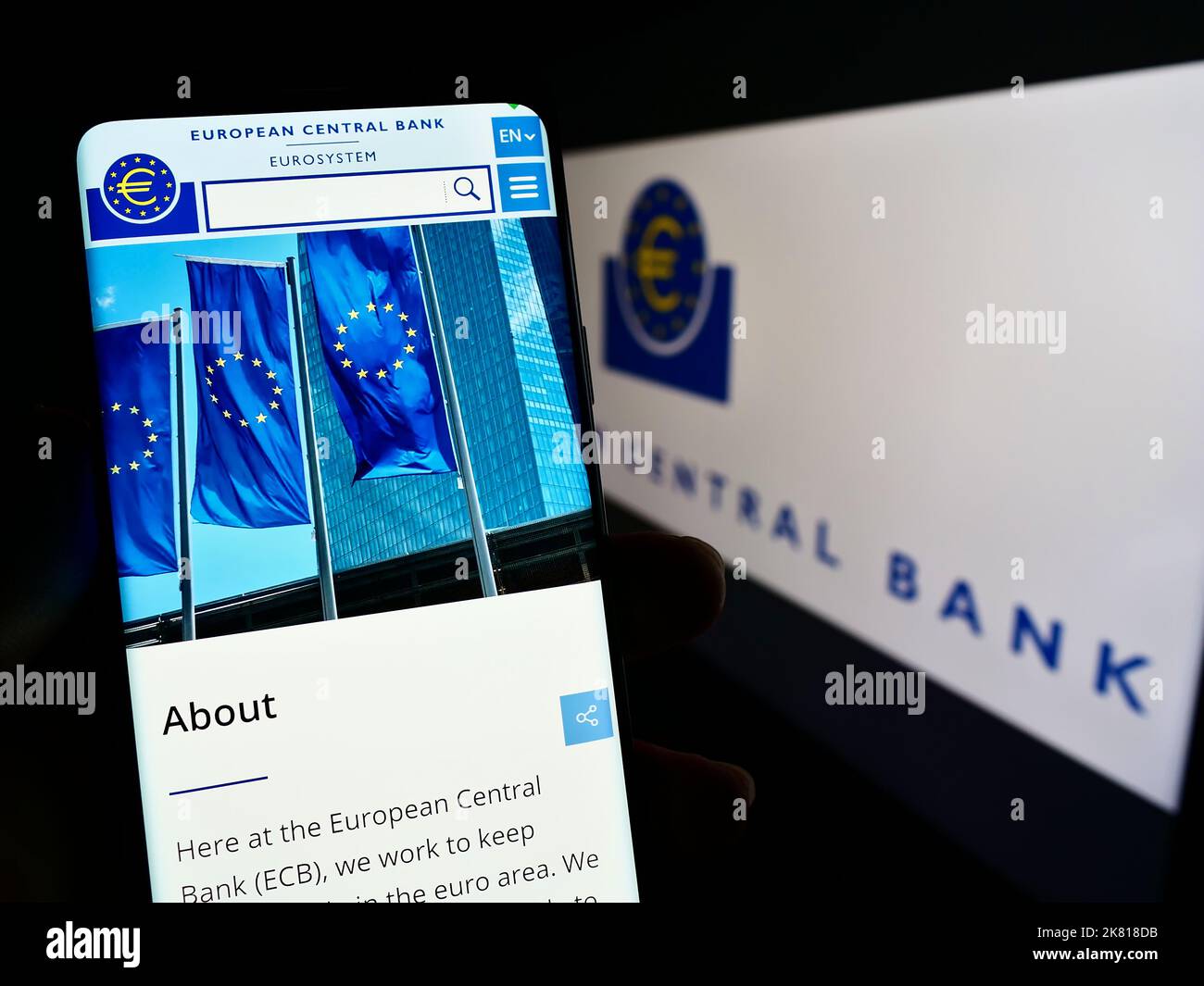 European central bank logo hi-res stock photography and images - Alamy