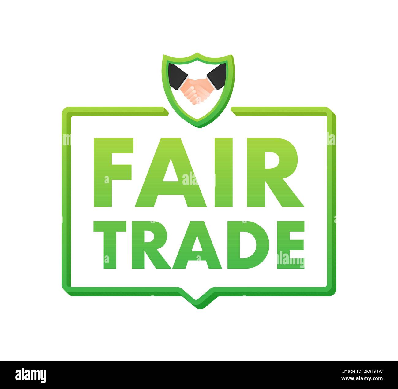 Fair trade icon, label. Professional partnership and networking. Vector