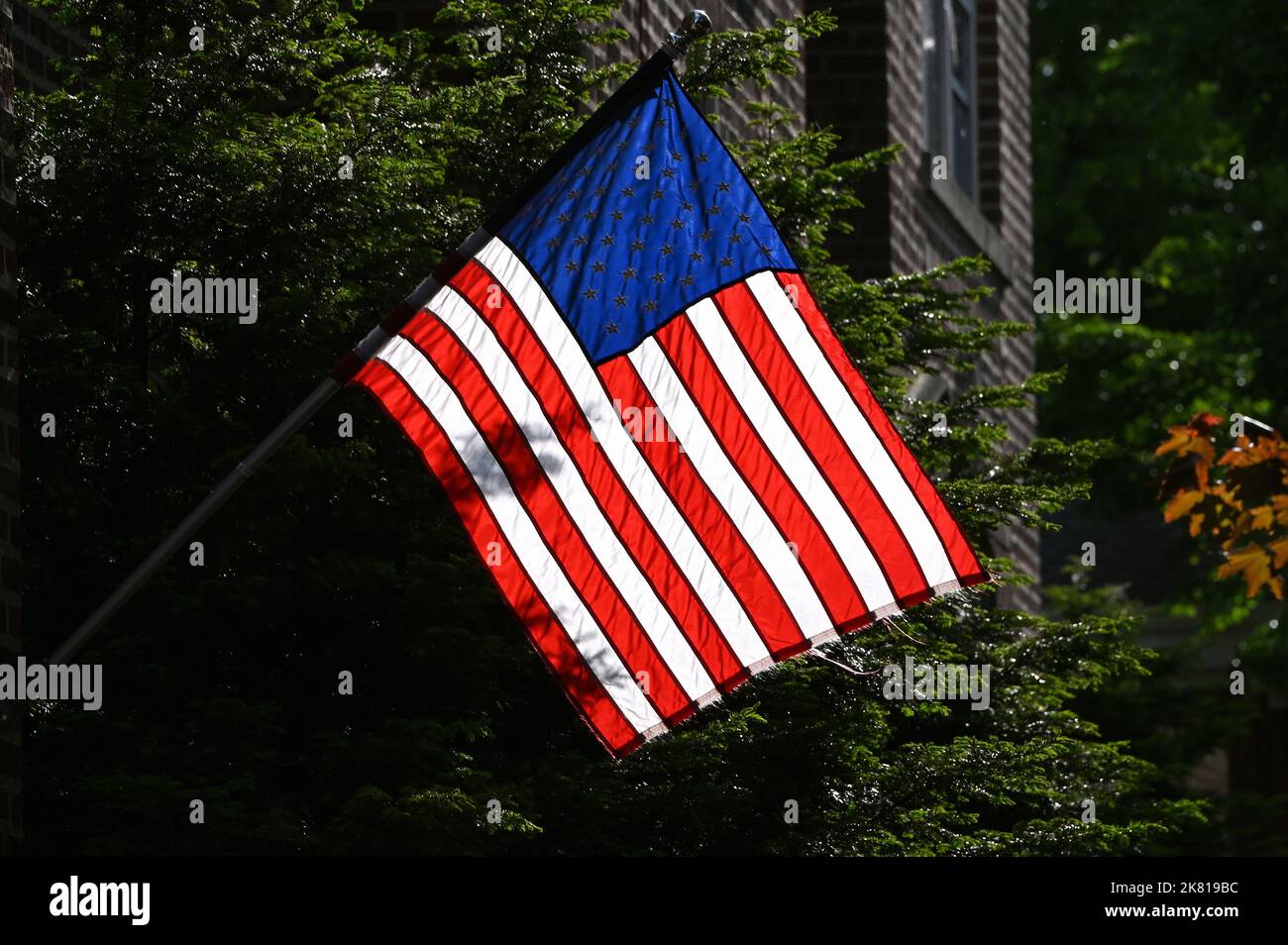 Amerikanische Flagge; Chicago, Illinois, Vereinigte Staaten von Amerika Stock Photo