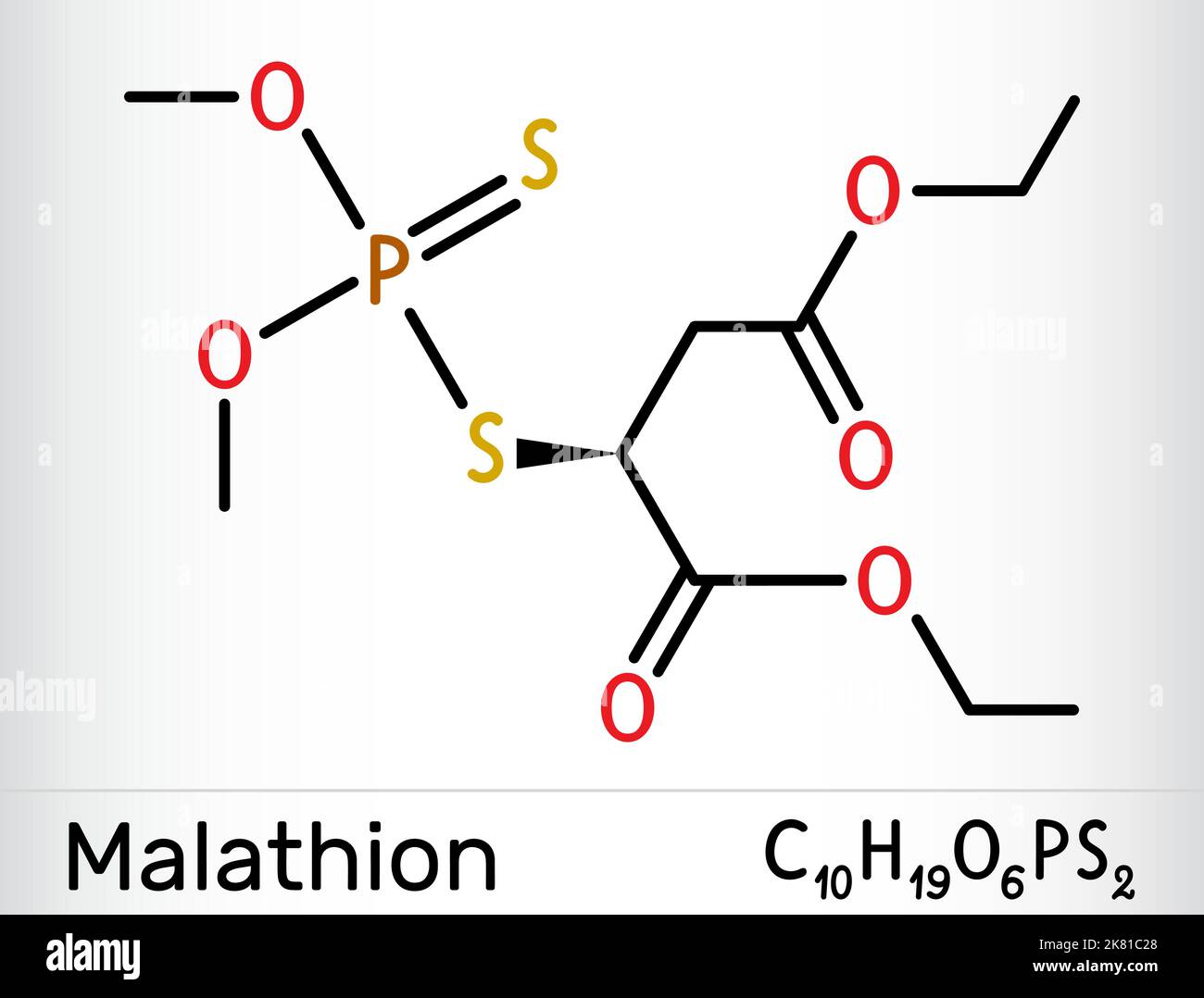 Malathion molecule. Skeletal chemical formula Stock Vector Image & Art