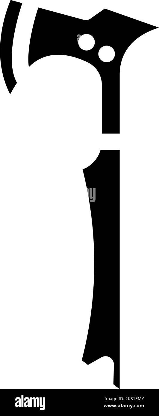 tactical axe hatchet glyph icon vector illustration Stock Vector Image ...