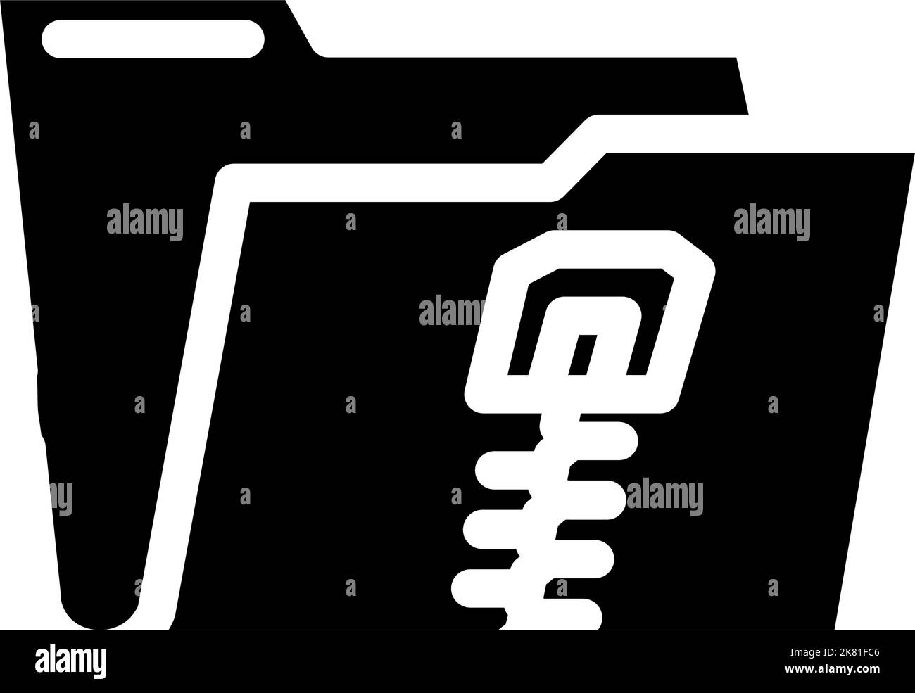 archive folder glyph icon vector illustration Stock Vector Image & Art ...