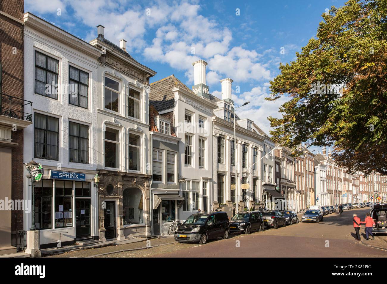 Middelburg on the peninsula Walcheren, houses at the street Dam at the