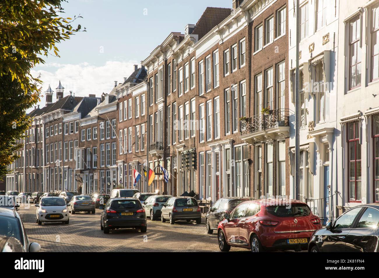 Middelburg on the peninsula Walcheren, houses at the street Dam at the