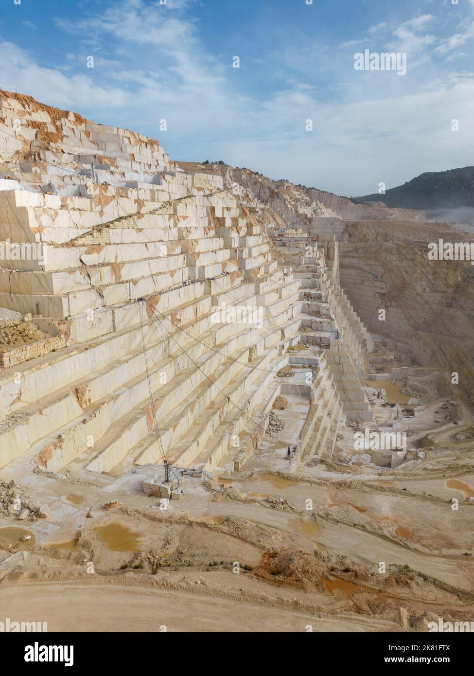 White marble quarry, one of the largest in Spain, Pinoso, Alicante
