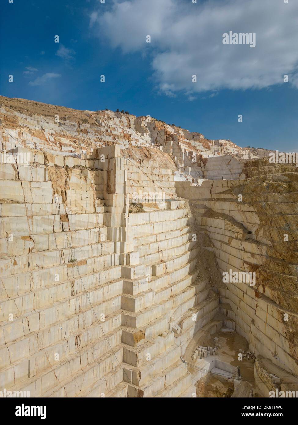 White marble quarry, one of the largest in Spain, Pinoso, Alicante