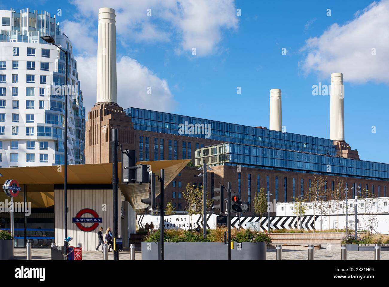 The entrance to Battersea Power Station underground, South London UK