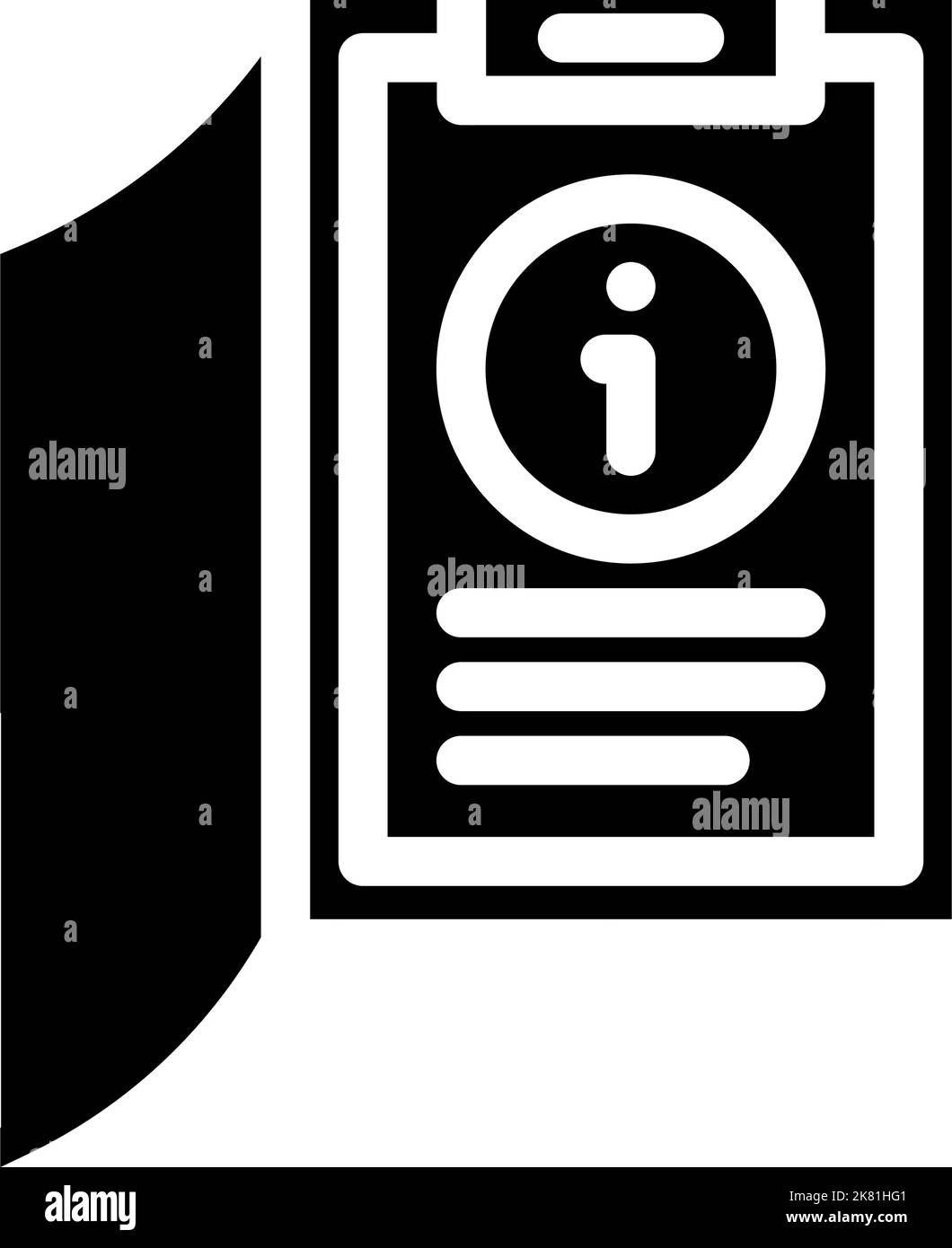 information folder glyph icon vector illustration Stock Vector Image ...