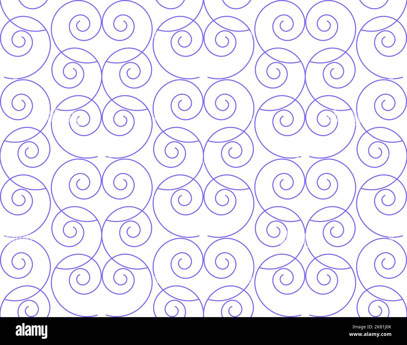 Seamless vector pattern made of symmetrical spirals Stock Vector