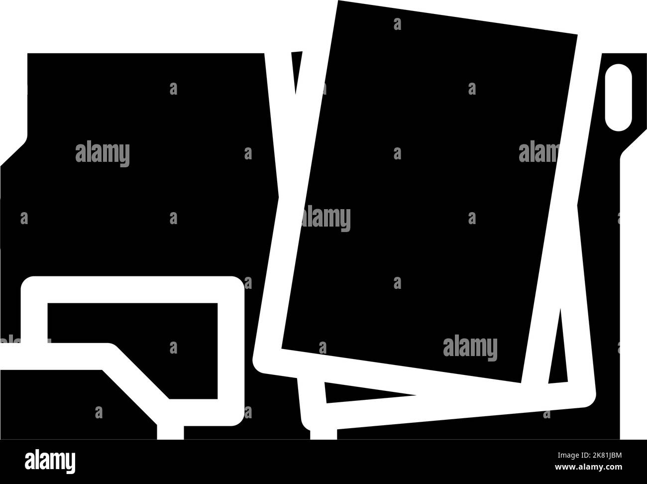 open folder glyph icon vector illustration Stock Vector Image & Art - Alamy