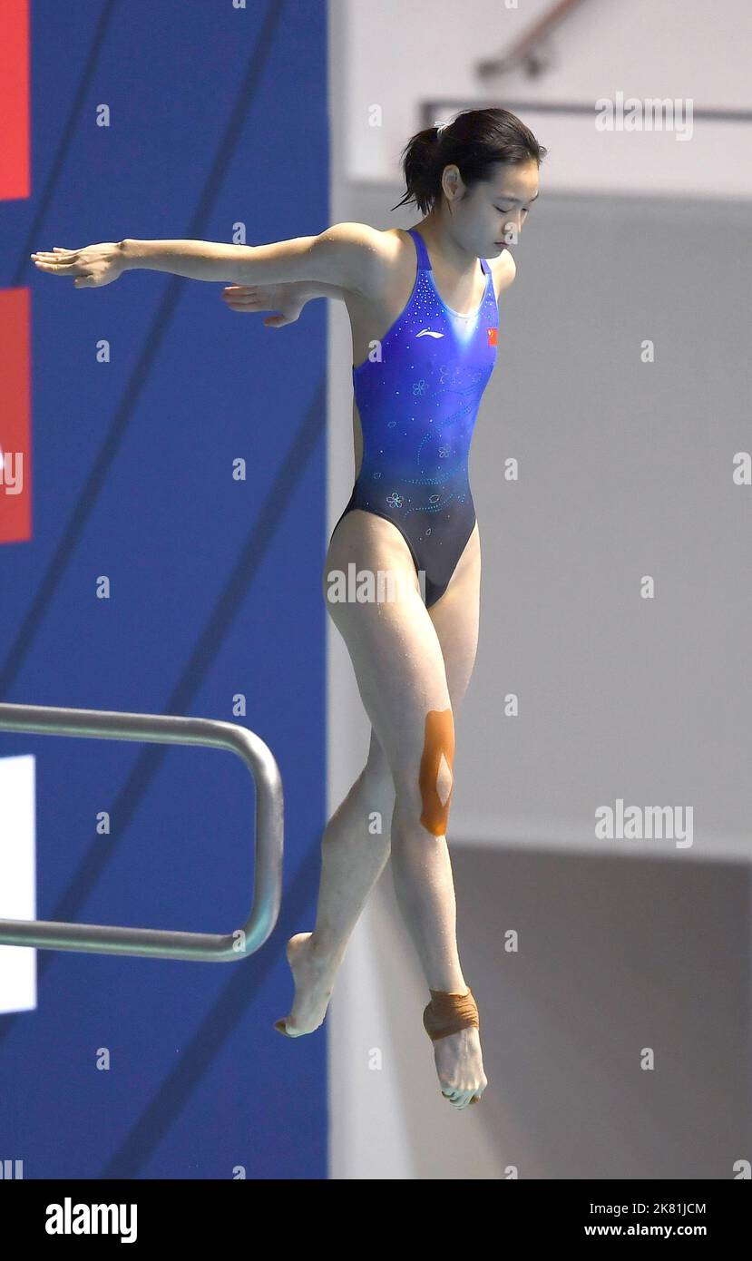 Berlin, Germany. 20th Oct, 2022. Chang Yani of China competes during