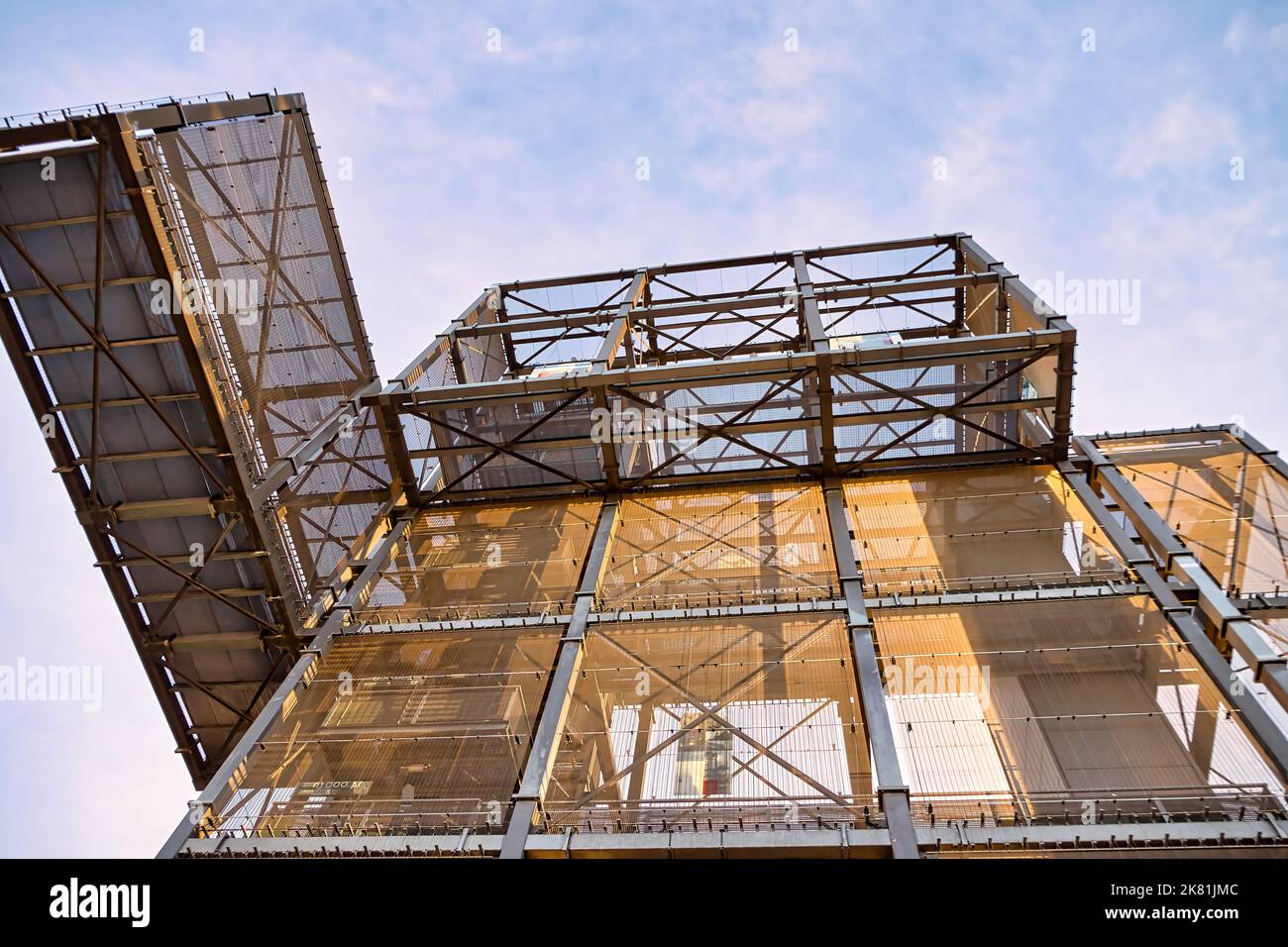 Indemann at open pit mining Stock Photo