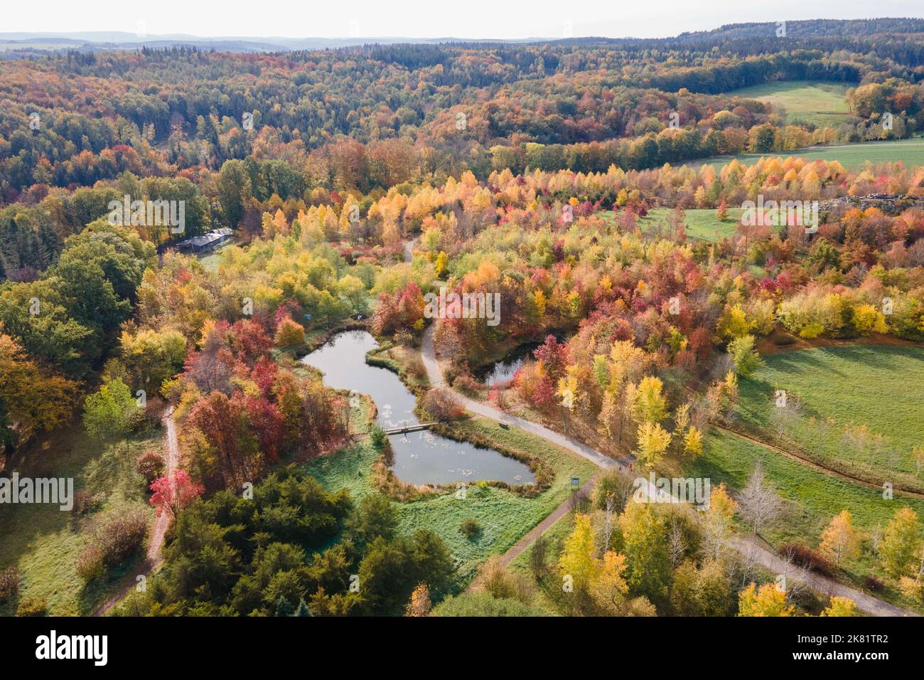 20 October 2022 Saxony Tharandt Passers by Walk Along Autumnally 20-october-2022-saxony-tharandt-passers-by-walk-along-autumnally