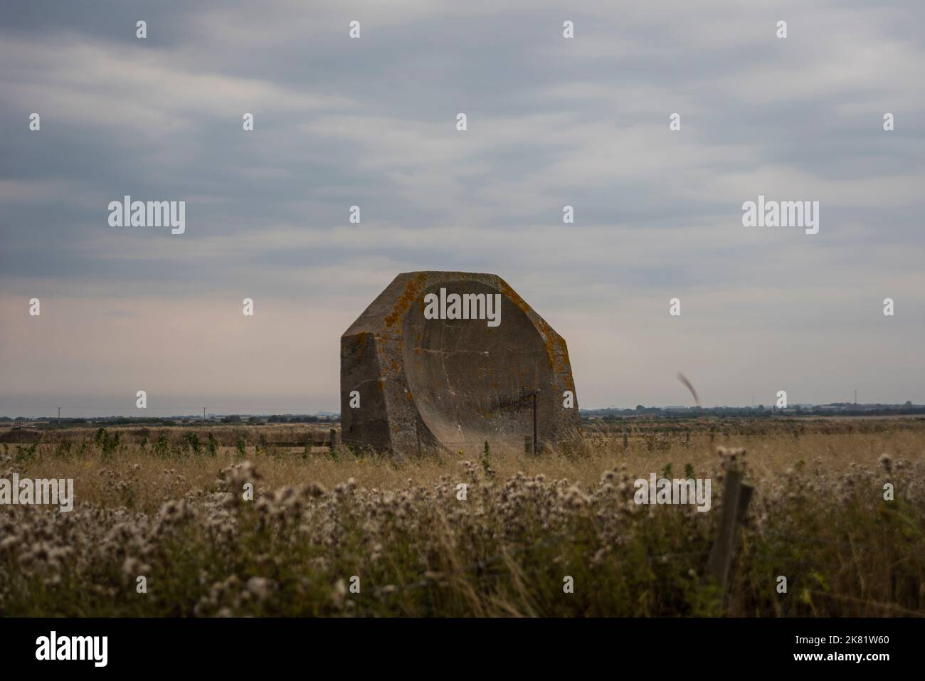 A concrete 'sound mirror' from the interwar years at Kilnsea on the