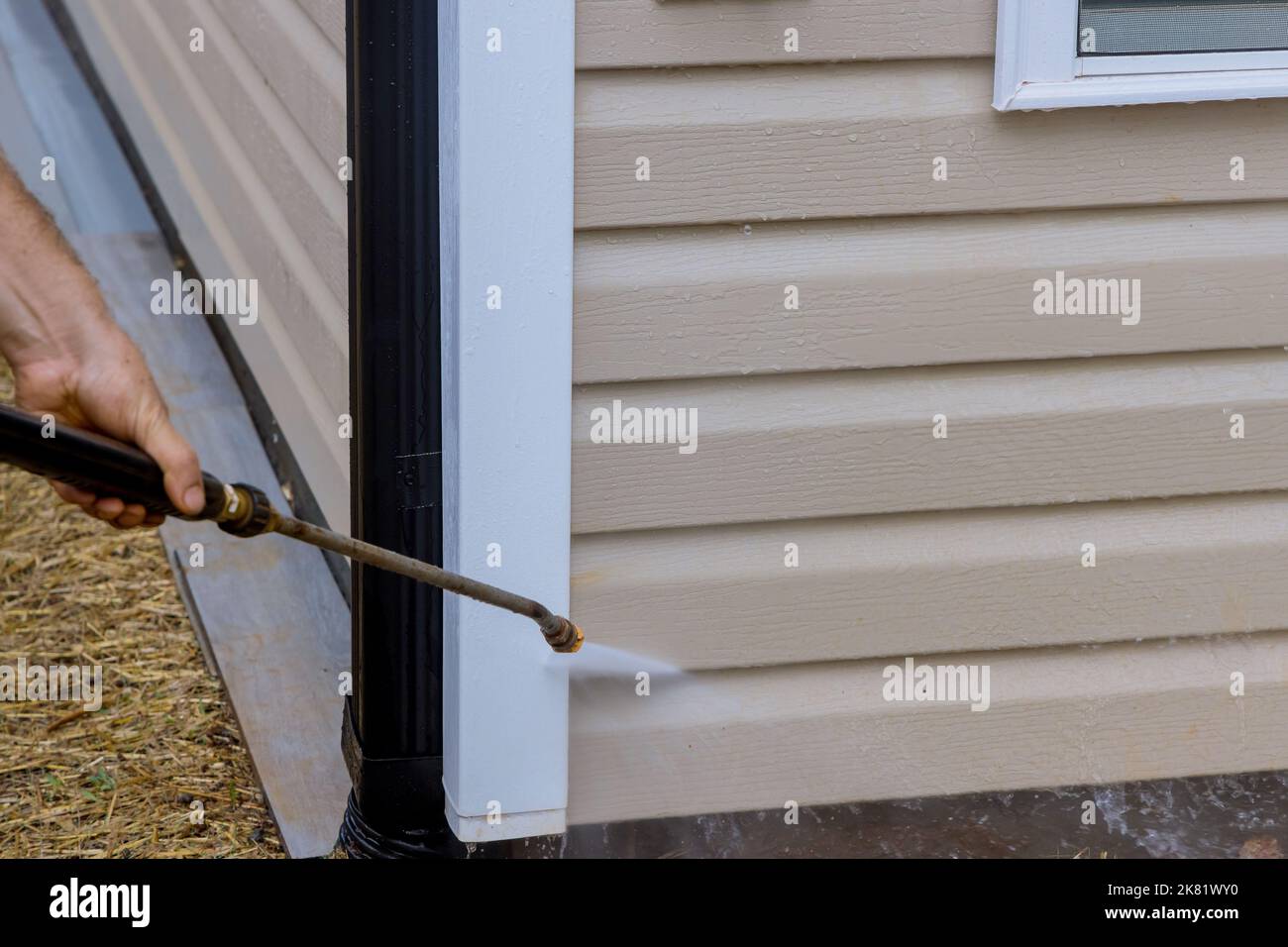 Cleaning services that are provided by high pressure nozzles that spray