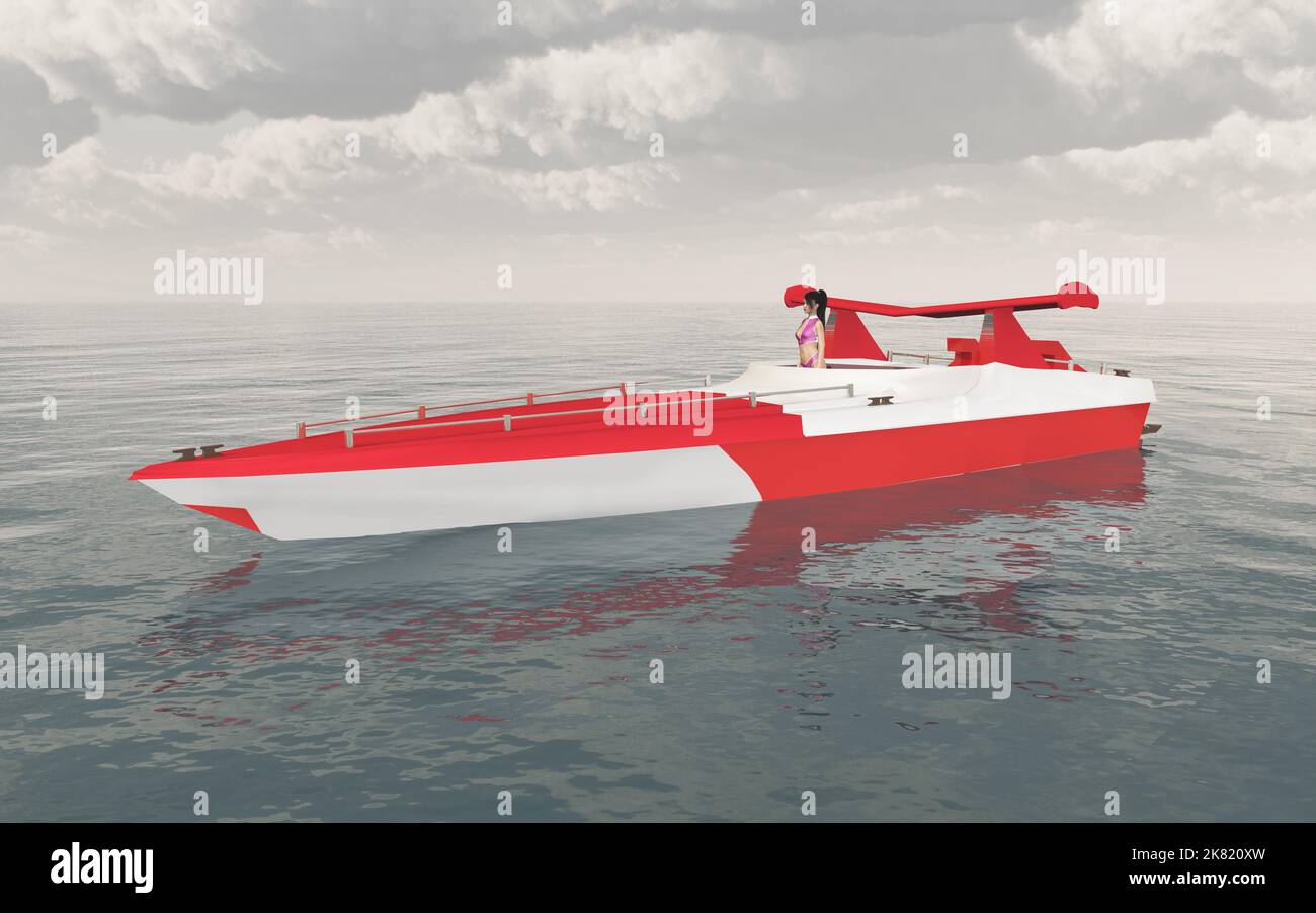 Offshore powerboat racing Stock Photo
