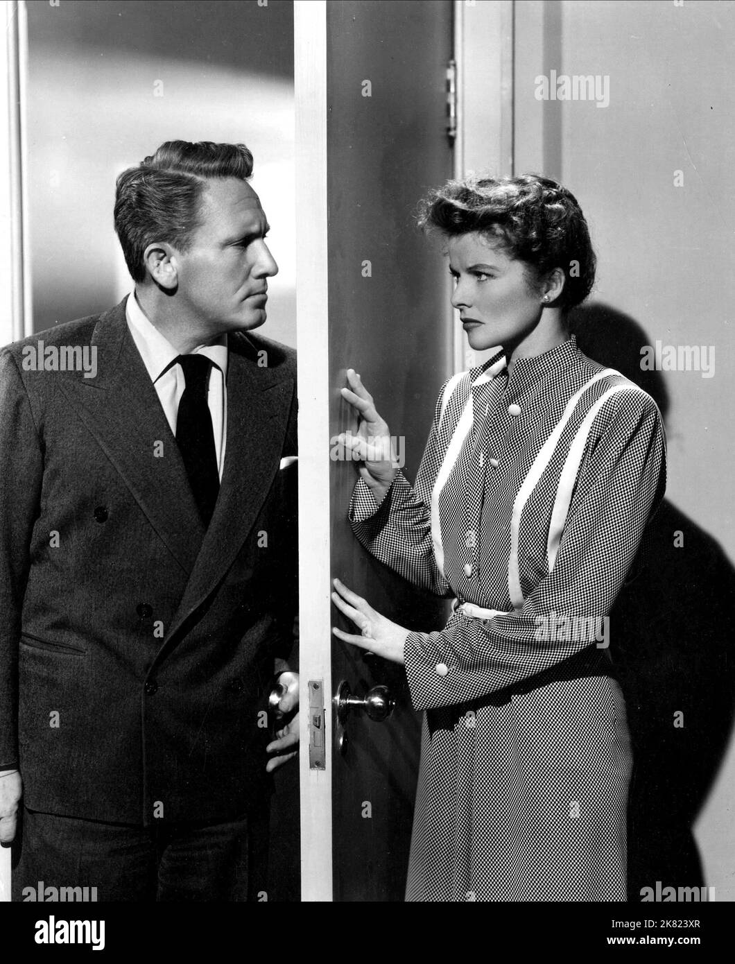 Spencer Tracy & Katharine Hepburn Film: Without Love (1943) Characters: Pat Jamieson, Jamie Rowan  Director: Harold S. Bucquet 22 March 1945   **WARNING** This Photograph is for editorial use only and is the copyright of MGM and/or the Photographer assigned by the Film or Production Company and can only be reproduced by publications in conjunction with the promotion of the above Film. A Mandatory Credit To MGM is required. The Photographer should also be credited when known. No commercial use can be granted without written authority from the Film Company. Stock Photo