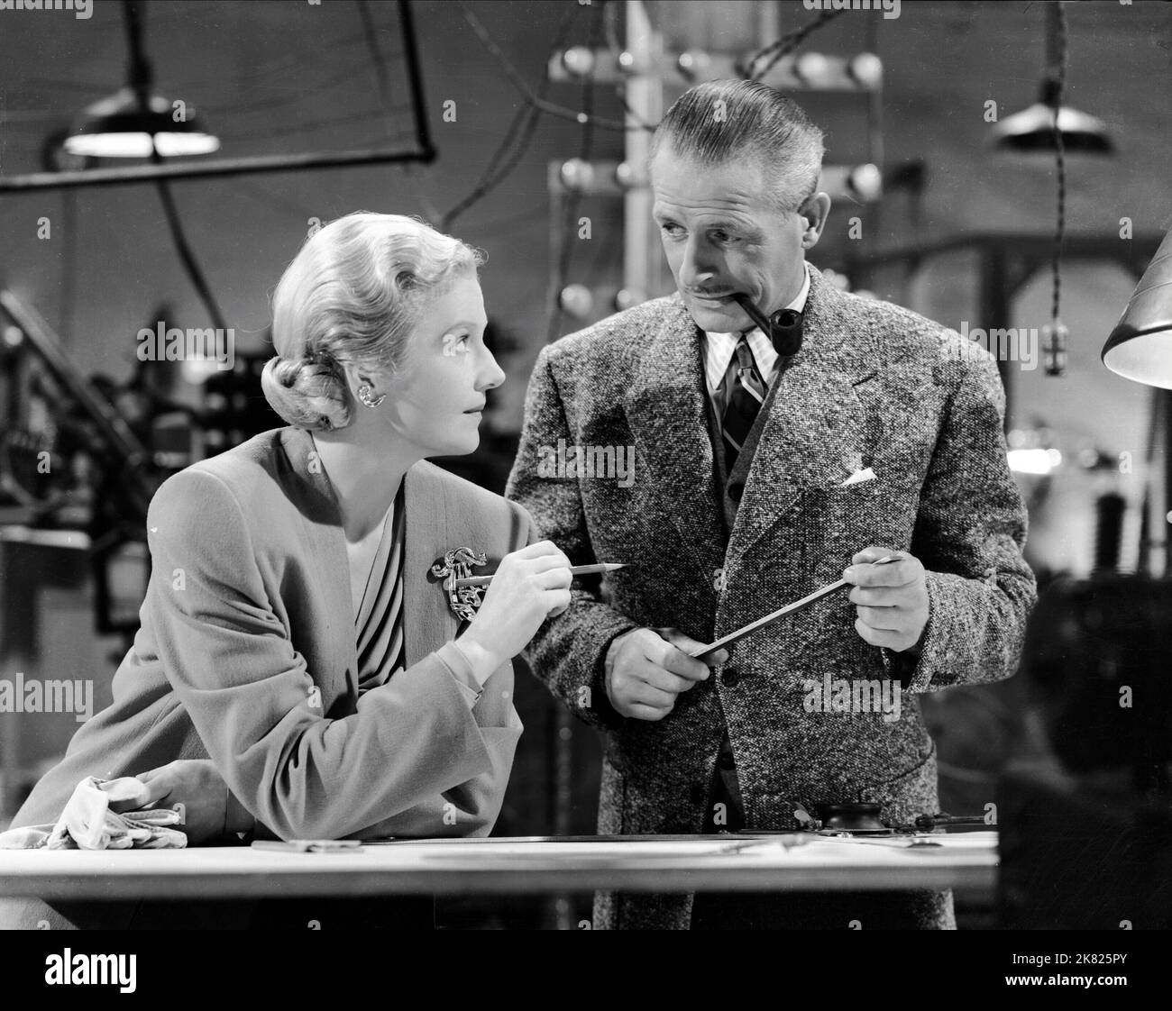 Ann Harding & Reginald Denny Film Eyes In The Night (1942) Characters ...