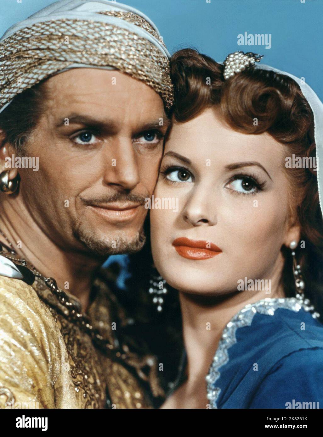Douglas Fairbanks Jnr & Maureen O'Hara Film: Sinbad The Sailor; Sinbad, The Sailor (USA 1947)   Director: Richard Wallace 13 January 1947   **WARNING** This Photograph is for editorial use only and is the copyright of RKO and/or the Photographer assigned by the Film or Production Company and can only be reproduced by publications in conjunction with the promotion of the above Film. A Mandatory Credit To RKO is required. The Photographer should also be credited when known. No commercial use can be granted without written authority from the Film Company. Stock Photo