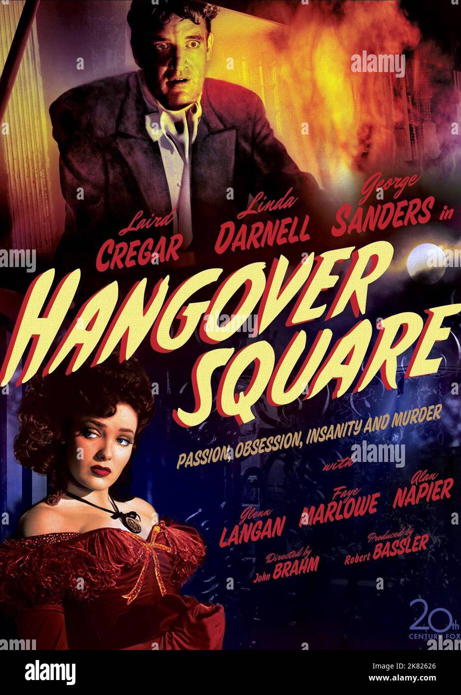 Movie Poster Film: Hangover Square (1941)   Director: John Brahm 07 February 1945   **WARNING** This Photograph is for editorial use only and is the copyright of TWENTIETH CENTURY FOX and/or the Photographer assigned by the Film or Production Company and can only be reproduced by publications in conjunction with the promotion of the above Film. A Mandatory Credit To TWENTIETH CENTURY FOX is required. The Photographer should also be credited when known. No commercial use can be granted without written authority from the Film Company. Stock Photo